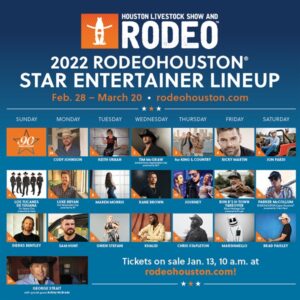 2022 RODEOHOUSTON Entertainer Lineup