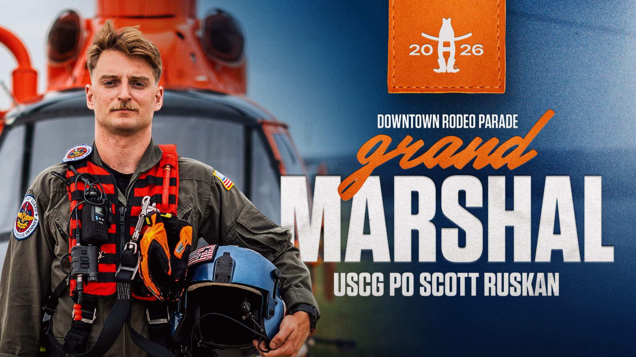 U.S. Coast Guard Rescue Swimmer Scott Ruskan Named as Grand Marshal of 2026 Downtown Rodeo Parade