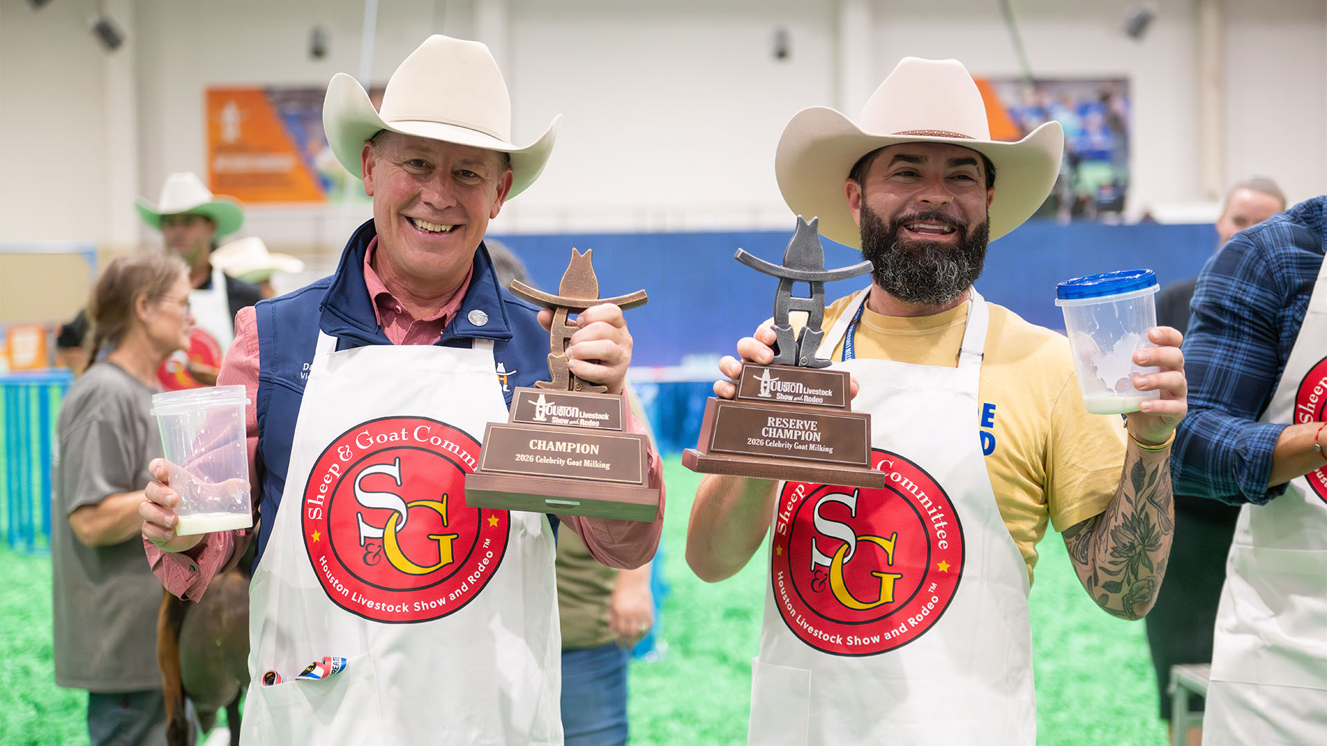 Goat Milk? Celebrity Dairy Goat Milking Contest at the Houston Livestock Show and Rodeo™